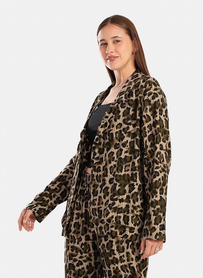 Clue All Over Animal Print Blazer - Image 2