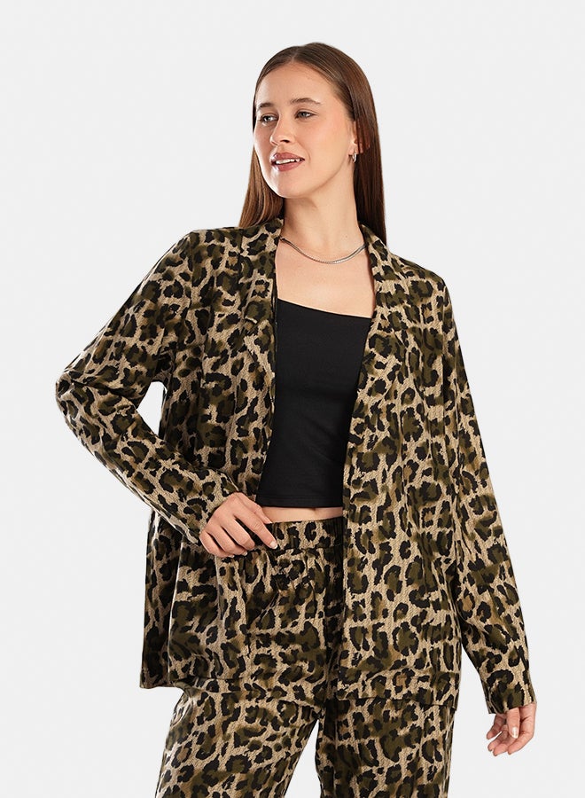 Clue All Over Animal Print Blazer - Image 1