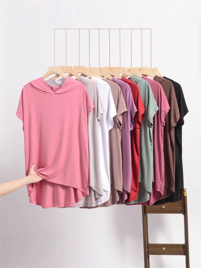 Summer Large Size Bat Short-Sleeved Women'S Fat Mm Large Bust Mid-Length Cotton Silk Sunscreen T-Shirt Loose - Image 2
