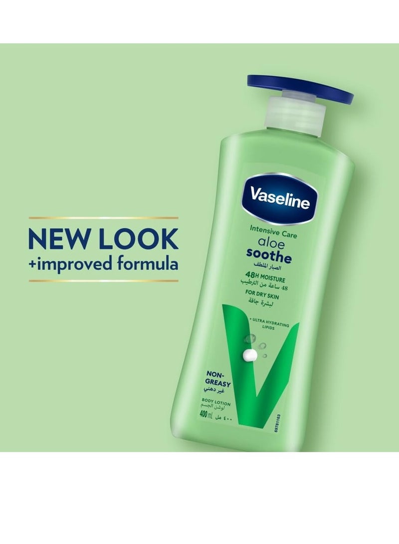 VASELINE Body Lotion Aloe Soothe , 400ml - Image 2