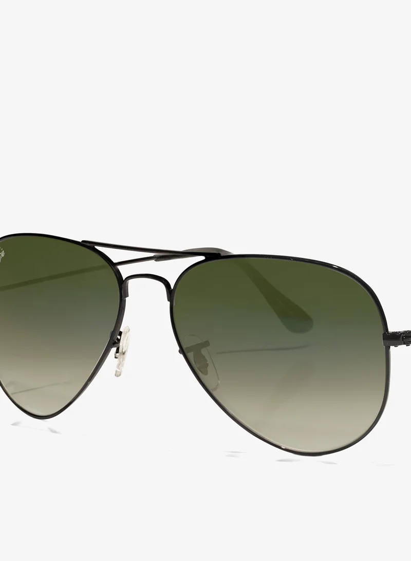 selfie Selfie Aviator Dark Green Black Metal Frame with  Sunglasses, SE3025-025