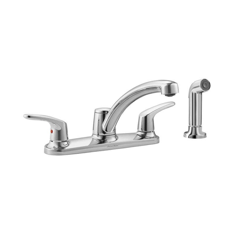 American Standard 7074501002 Colony Pro TwoHandle Lowarc Kitchen Faucet with Sray in Polished Chrome - Image 2