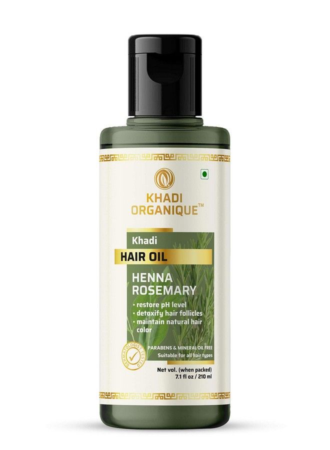 Khadi ORGANIQUE Heena Rosemary Hair Oil Without Mineral Oil (3) - Image 3