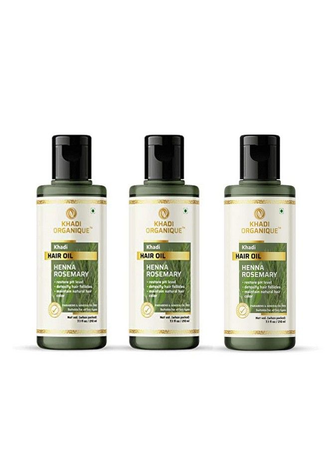 Khadi ORGANIQUE Heena Rosemary Hair Oil Without Mineral Oil (3) - Image 2