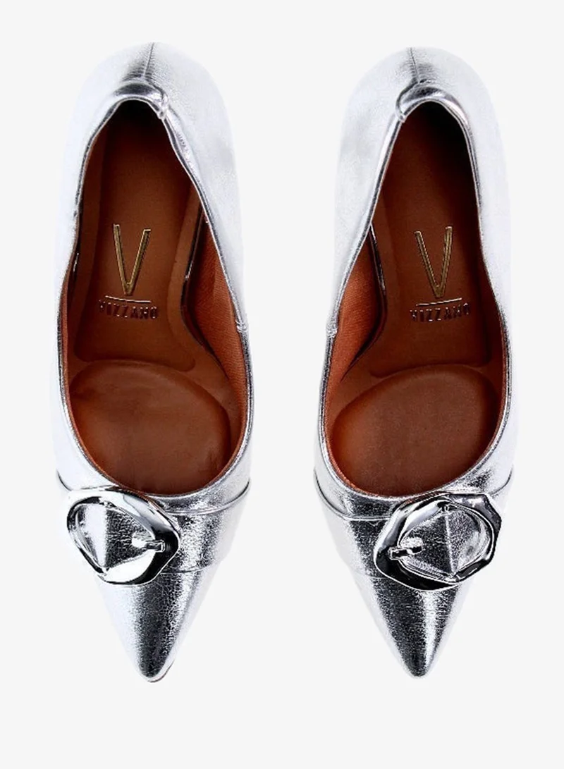 VIZZANO Silver Mid Heels Shoes for Women – Classic Mid Heel Pumps for Girls & Ladies Office Wear for Women | Best Price UAE