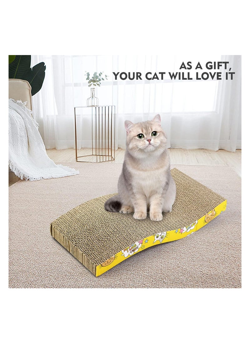 LIMOS - Cat Scratch Board - Cardboard Cat Scratcher with Catnip - Cat Scratching Pad for Grinding Claws - Image 1