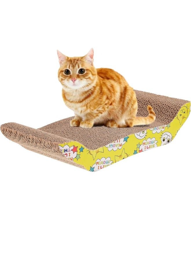 LIMOS - Cat Scratch Board - Cardboard Cat Scratcher with Catnip - Cat Scratching Pad for Grinding Claws - Image 1