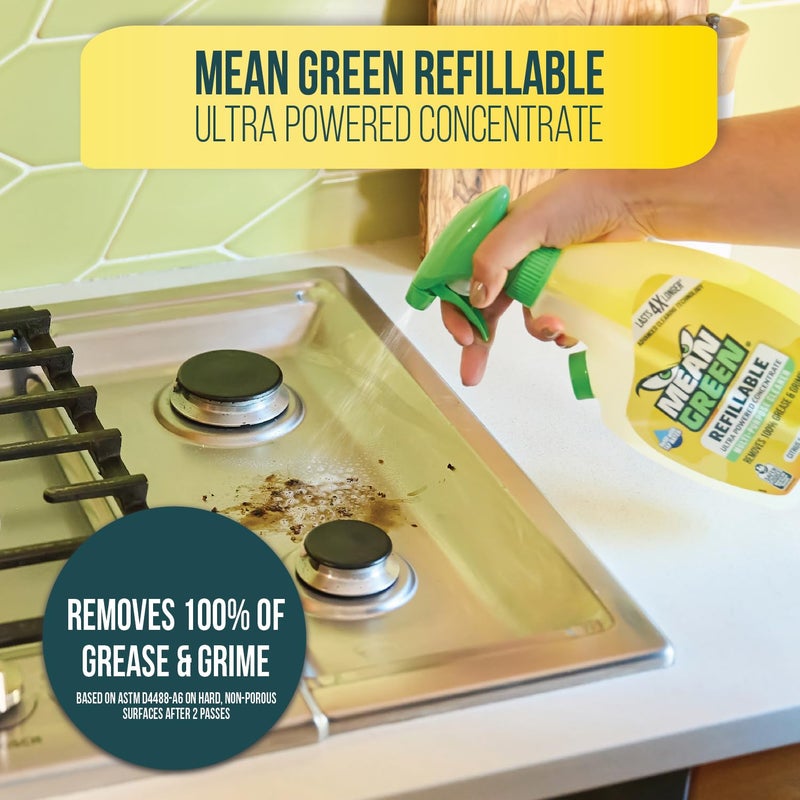 Mean Green Refillable Ultra Powered CONCENTRATE Multi Purpose Cleaner, Citrus & Green Tea, 14.3 fl oz - Image 4