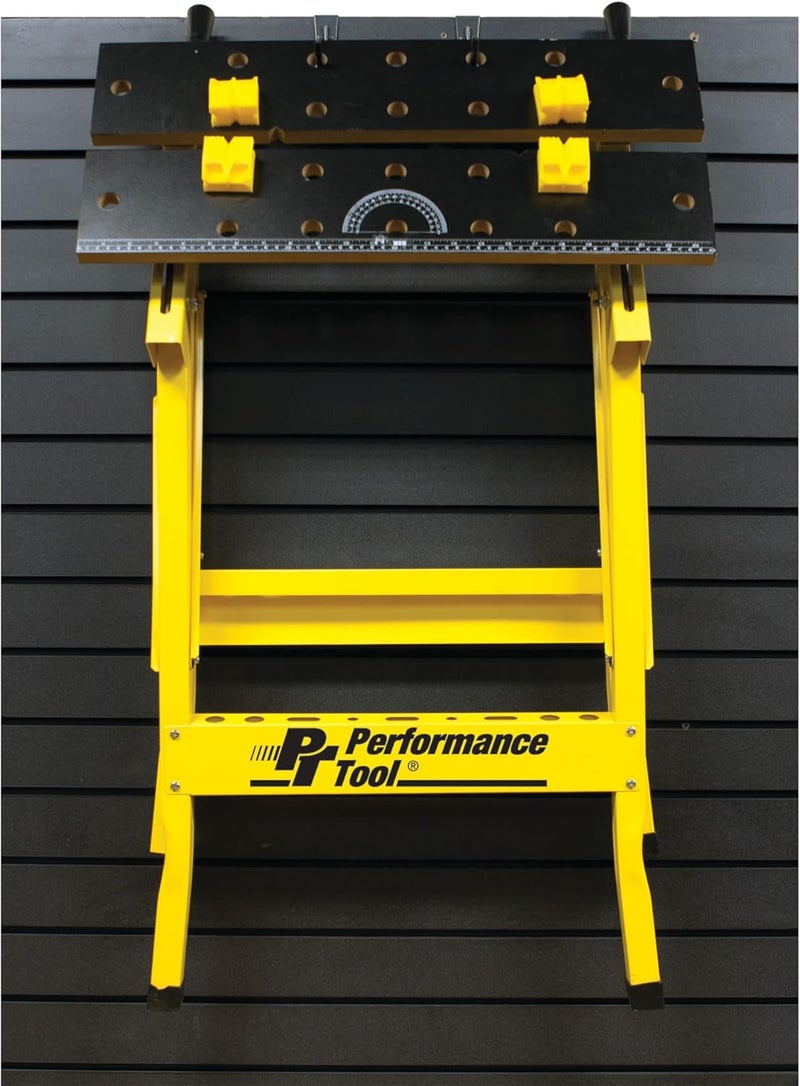 Performance Tool W54025 Portable Multipurpose Workbench and Vise with 200 lbs Capacity - Yellow - Image 4