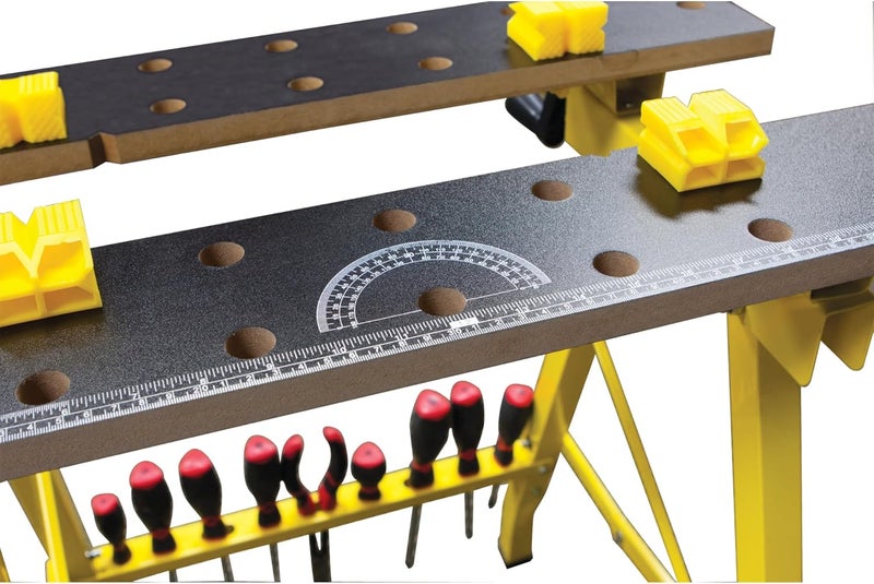 Performance Tool W54025 Portable Multipurpose Workbench and Vise with 200 lbs Capacity - Yellow - Image 3