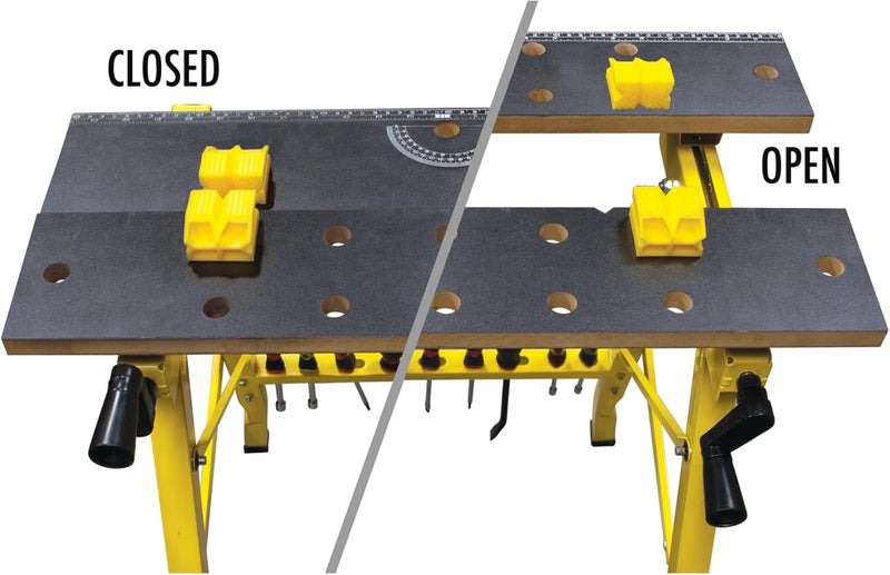Performance Tool W54025 Portable Multipurpose Workbench and Vise with 200 lbs Capacity - Yellow - Image 2