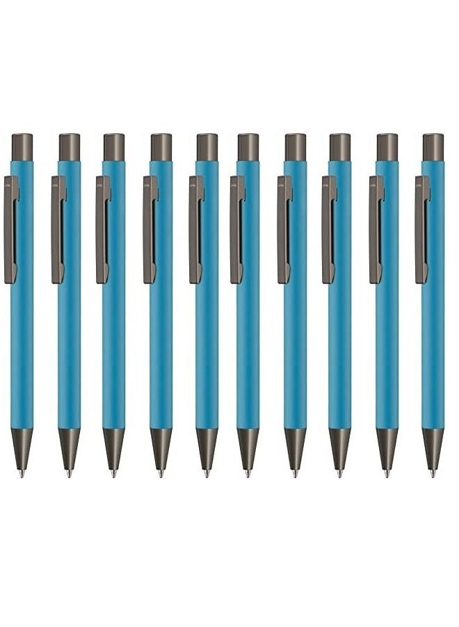 Uma Pack of 10 Retractable Ballpoint Pen made in Germany Sky Blue - Image 1