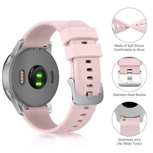 Tobfit Colourful 18mm Silicone Watch Strap Compatible for Titan, Timex, Casio, Sonata etc, Quick Release Sport Loop Strap(Rose Pink) - Image 3