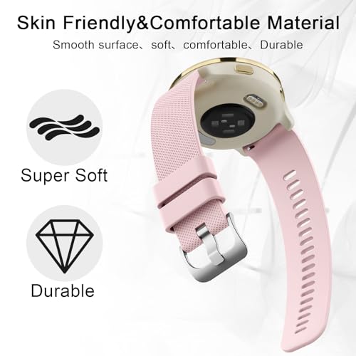 Tobfit Colourful 18mm Silicone Watch Strap Compatible for Titan, Timex, Casio, Sonata etc, Quick Release Sport Loop Strap(Rose Pink) - Image 4