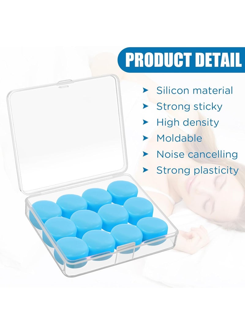Angola Panda Ear Plugs for Sleeping and Swimming - Reusable Moldable Silicone Earplugs Noise Cancelling Reduction for Concerts, Swimming, Shooting, Snoring, Airplane, Musicians, Motorcycle, 24 Pack Deep Blue - Image 2
