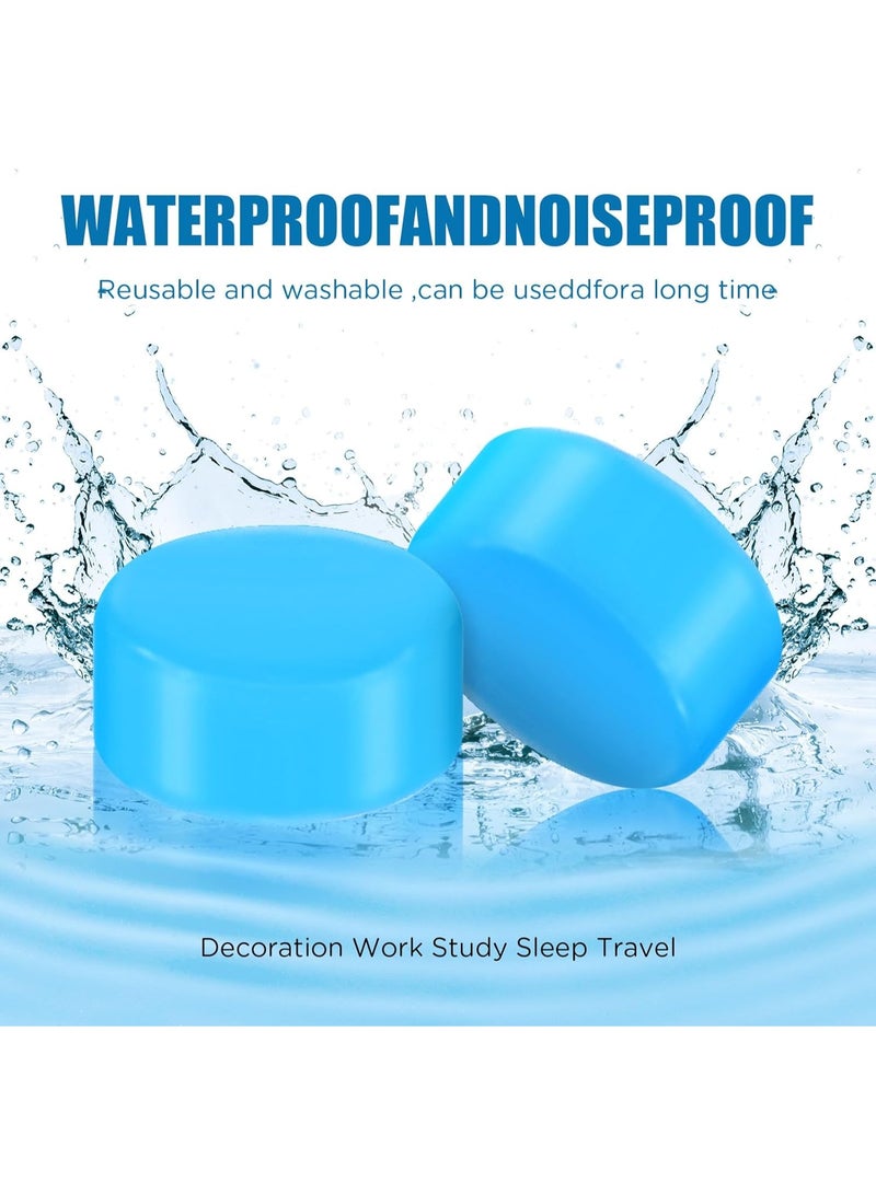 Angola Panda Ear Plugs for Sleeping and Swimming - Reusable Moldable Silicone Earplugs Noise Cancelling Reduction for Concerts, Swimming, Shooting, Snoring, Airplane, Musicians, Motorcycle, 24 Pack Deep Blue - Image 4
