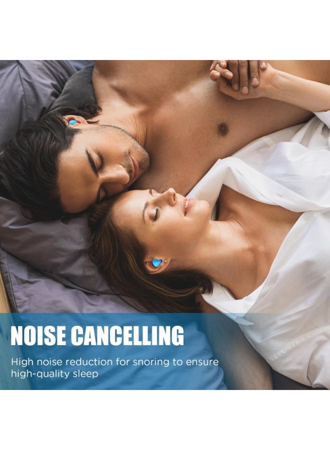 Angola Panda Ear Plugs for Sleeping and Swimming - Reusable Moldable Silicone Earplugs Noise Cancelling Reduction for Concerts, Swimming, Shooting, Snoring, Airplane, Musicians, Motorcycle, 24 Pack Deep Blue - Image 5