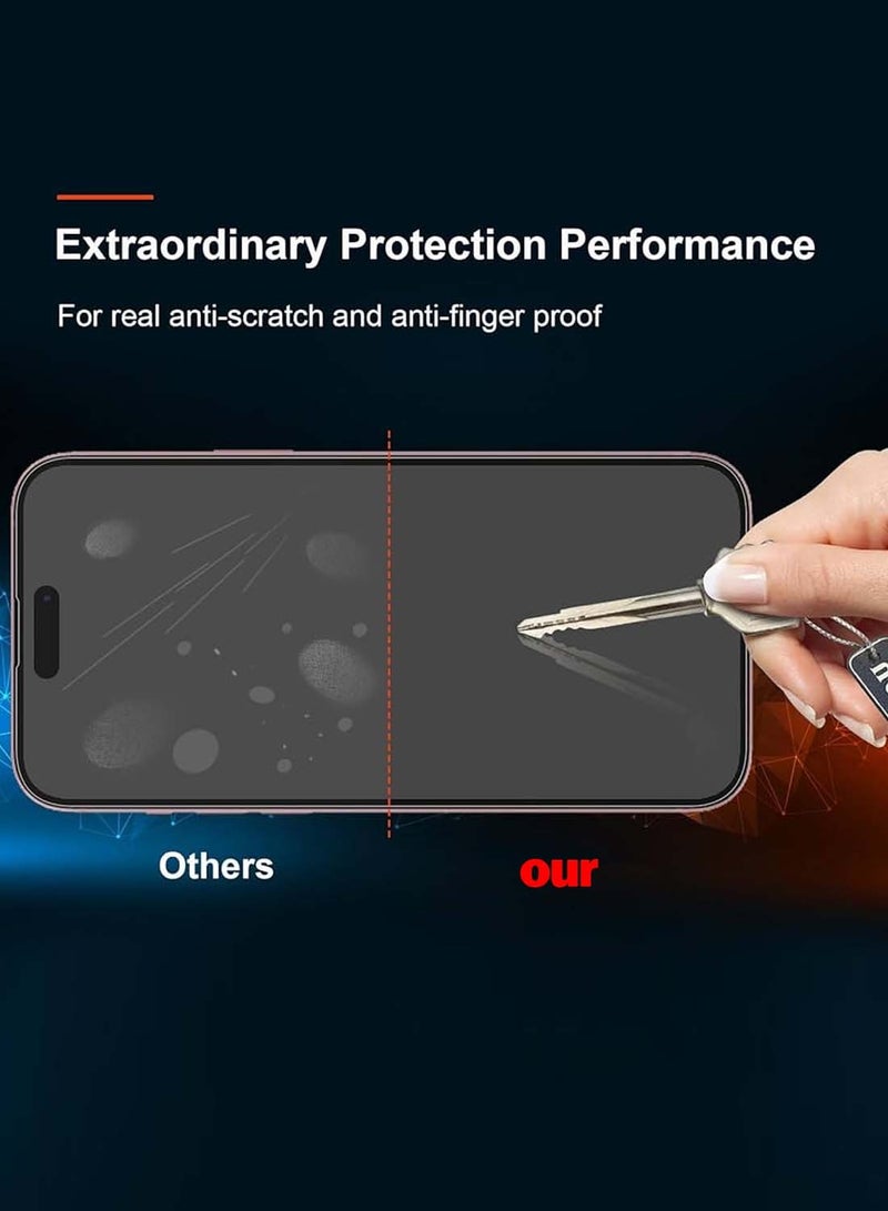 CHAPPELINE Apple iPhone 15 Plus 2023 Next Generation A++ Quality High Glass Screen Protector with Auto Alignment Frame Easy Installation, Bubble Free, Tempered Glass HD Clear, Anti-Scratch, Anti-Spy Flim, Anti-Fingerprint - Clear/Black - Image 4