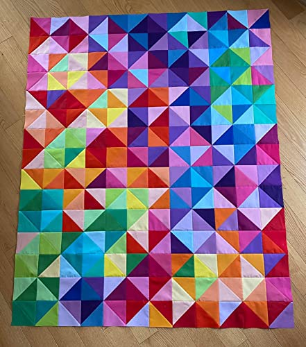 LENAILIN 50pcs 5X 5 inches Multicolor Cotton Fabric Bundle Squares for Quilting Sewing, Precut Fabric Squares for Craft,Solid - Image 2