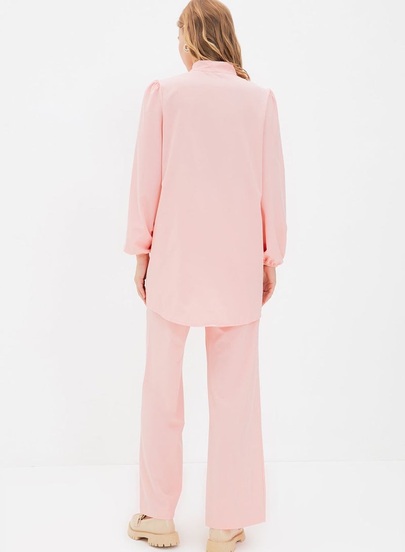 trendyol Button Down Knitted Sweatshirt & Pants Set - Image 5