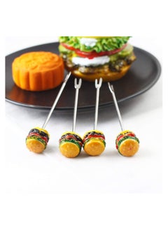 Generic Set of 6 Multifunction Stainless Steel Fruit Forks  Food Pick  - Image 2