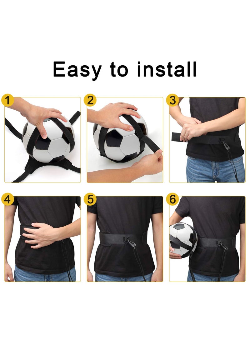 SYOSI Football Kick Trainer Soccer Training Equipment Aid Skills Improvement Solo Practice for Kids Adults Hands Free Universal Fits All Size Footballs  - Image 3