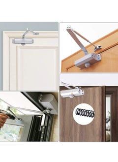KASTWAVE Door Closer, Automatic Hydraulic Adjusting Silent Soft Slow Slam Gate Closer Overhead Concealed Aluminium Door Closer for 35-65kg 70-110cm Wide Wooden Metal Door Fire Door Internal External Door  - Image 5