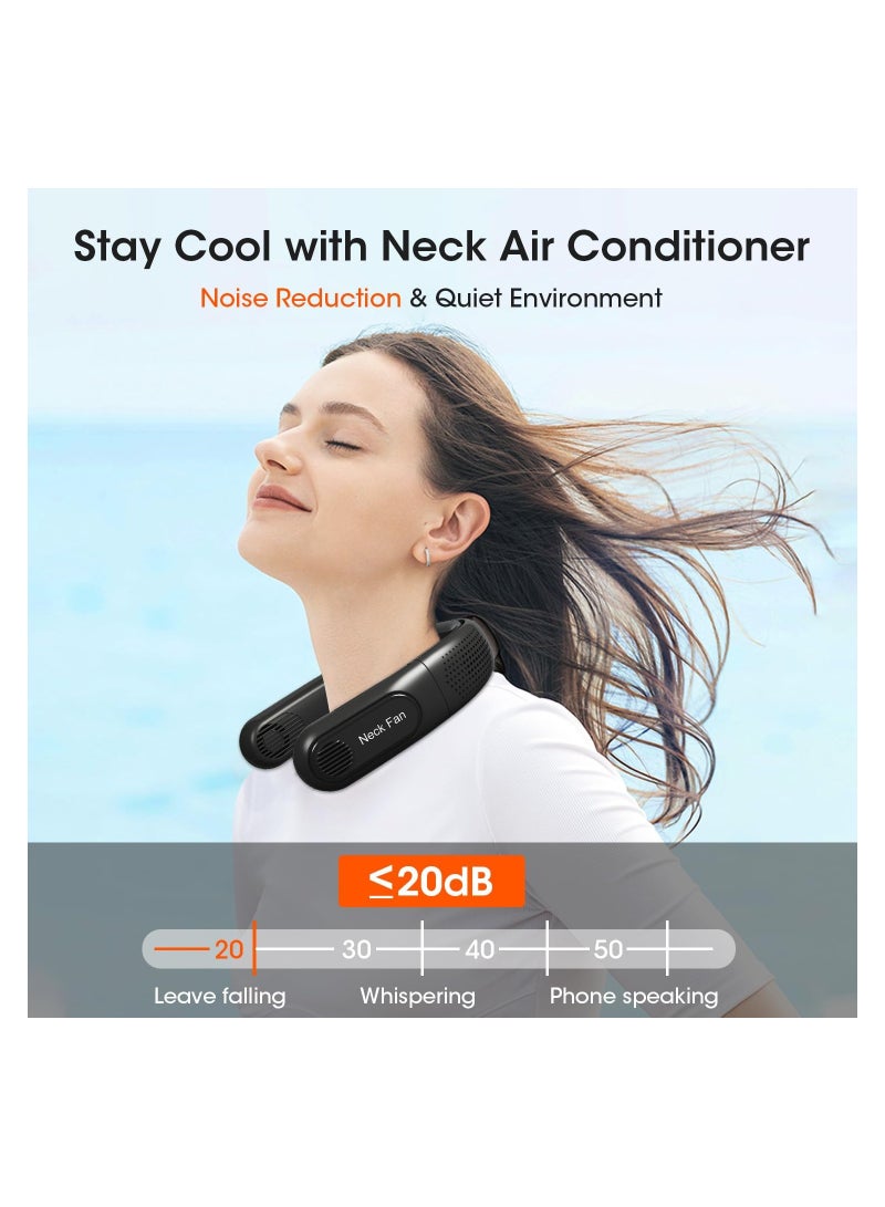 general Portable Neck Fan, Personal Fan with LED Display, USB-C Rechargeable, 6000mAh-Battery, 360° ,3-Speed Adjustment  Whisper-Quiet Operation, Perfect for Home - Image 4