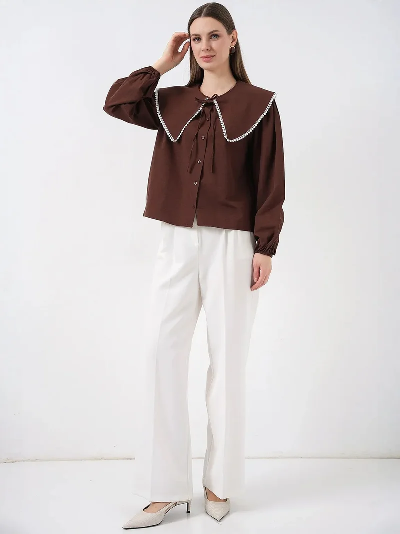 بيغ دارت BDART Poplin Baby Collar Shirt with Bow