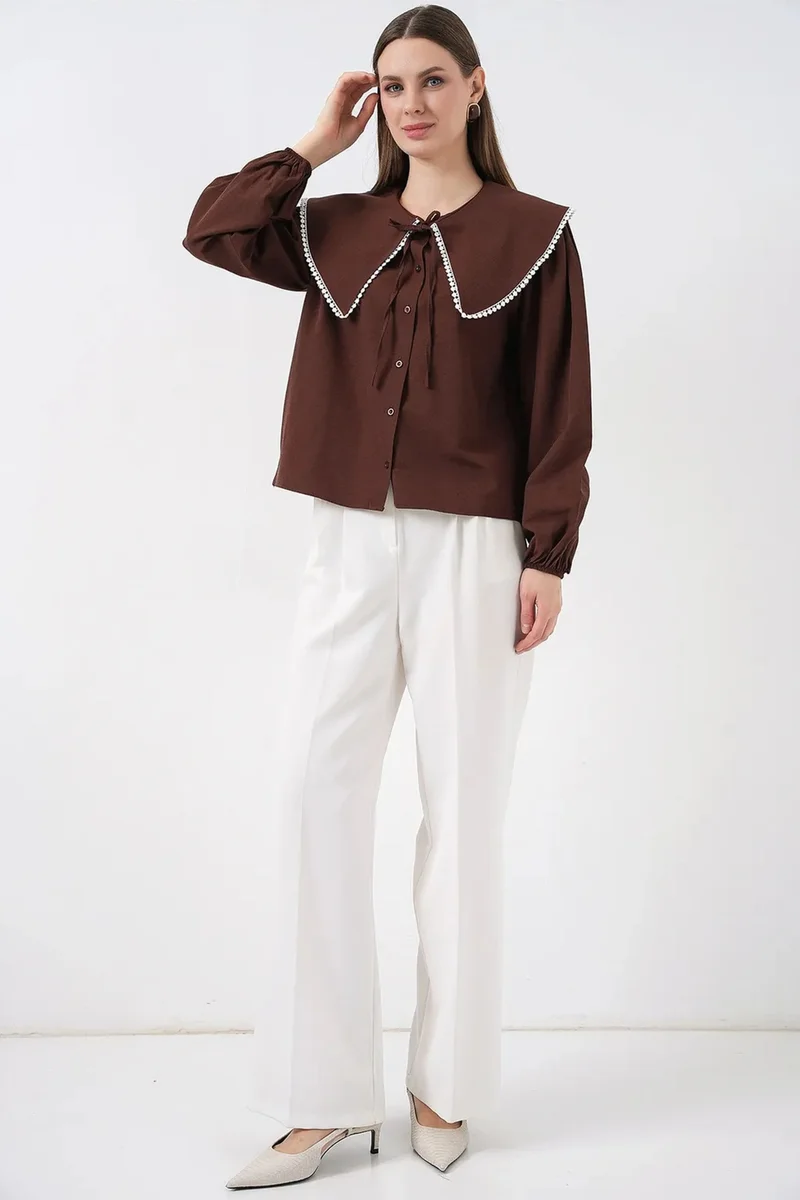 بيغ دارت BDART Poplin Baby Collar Shirt with Bow
