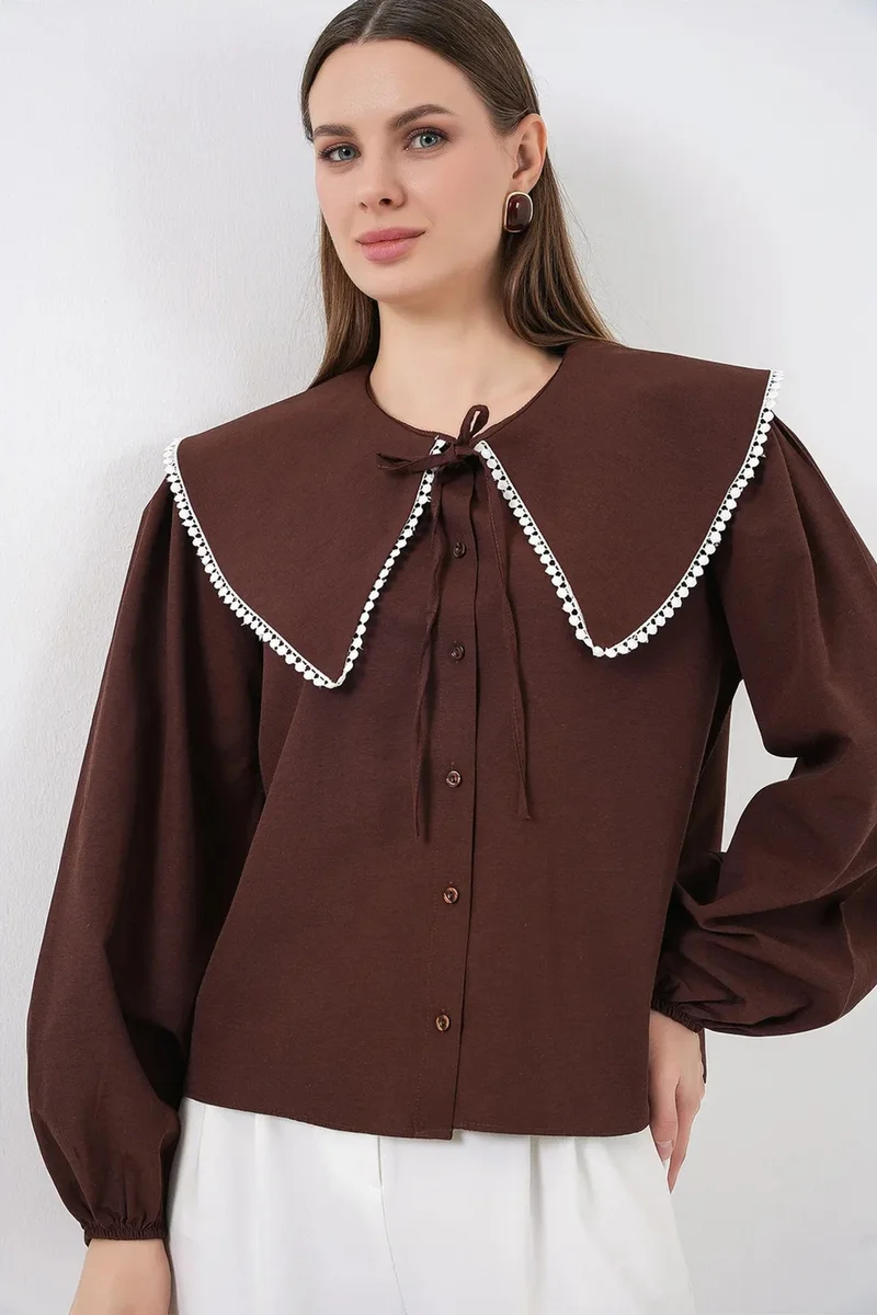 بيغ دارت BDART Poplin Baby Collar Shirt with Bow