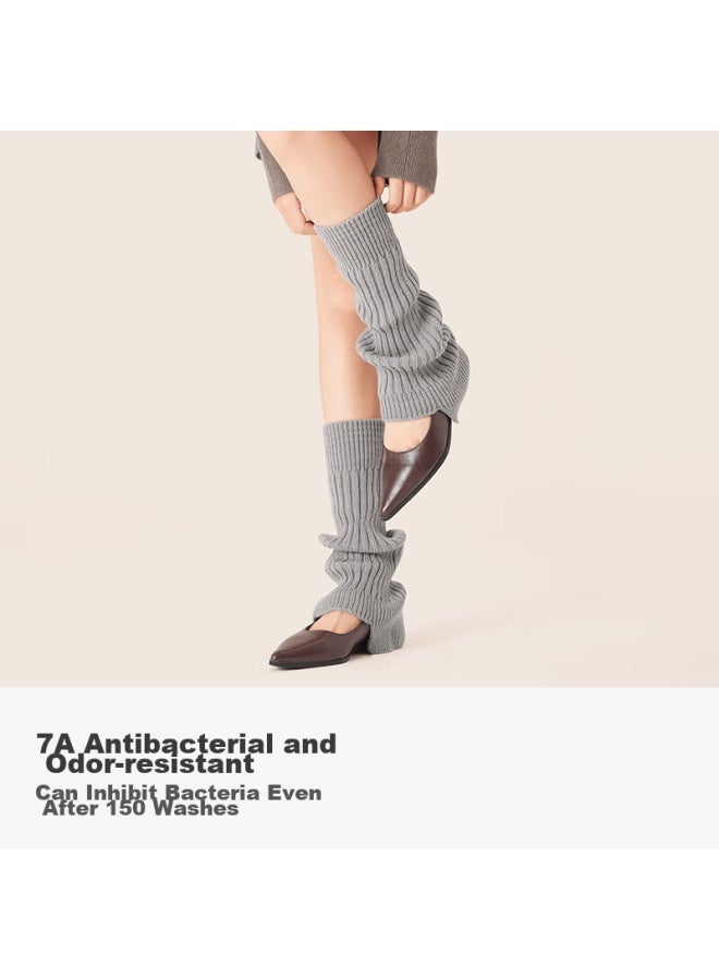 B&C.ROOM Mianzhuwu Wool Jk Slouch Socks, Autumn And Winter Warm Sock Set For Women, Antibacterial, Non-slip, No Cuff Slipping, Slimming Long Calf Socks, 1 Pair - Image 3