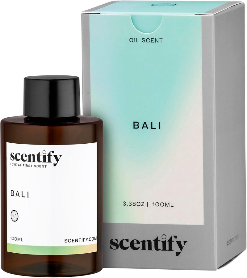 Scentify عطر زيت بالي للبخاخات الزيتية من سنتيفي - زيت عطري فاخر بنغمات الليمون والأخضر والعنبر والمسك والخشب - عطر بخاخ عطري مريح غير سام وصديق للحيوانات الأليفة 3.4 أونصة - Image 1