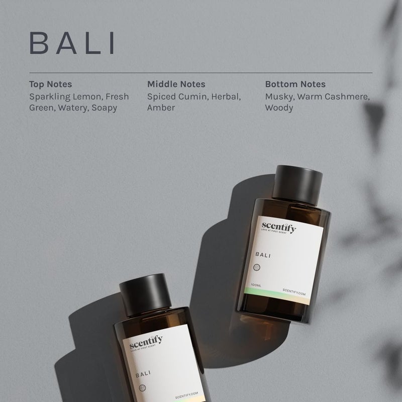 Scentify عطر زيت بالي للبخاخات الزيتية من سنتيفي - زيت عطري فاخر بنغمات الليمون والأخضر والعنبر والمسك والخشب - عطر بخاخ عطري مريح غير سام وصديق للحيوانات الأليفة 3.4 أونصة - Image 3