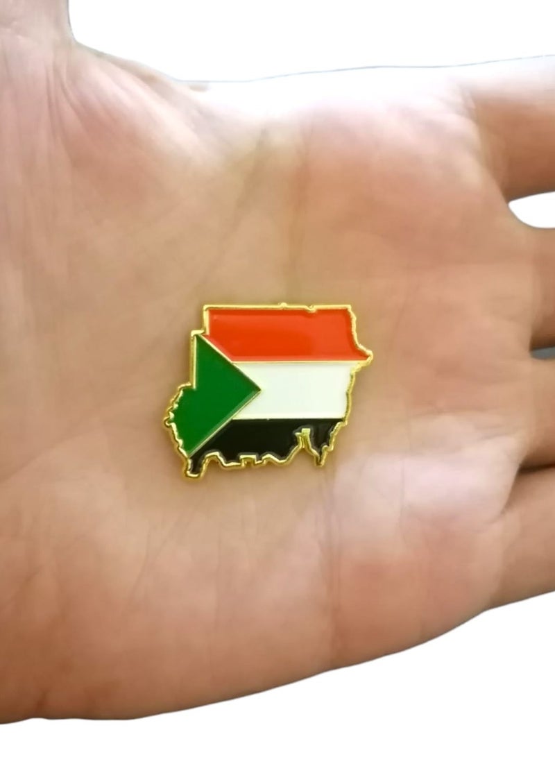 ملصق معدني يجمع بين خريطة السودان والعلم السوداني - Image 2
