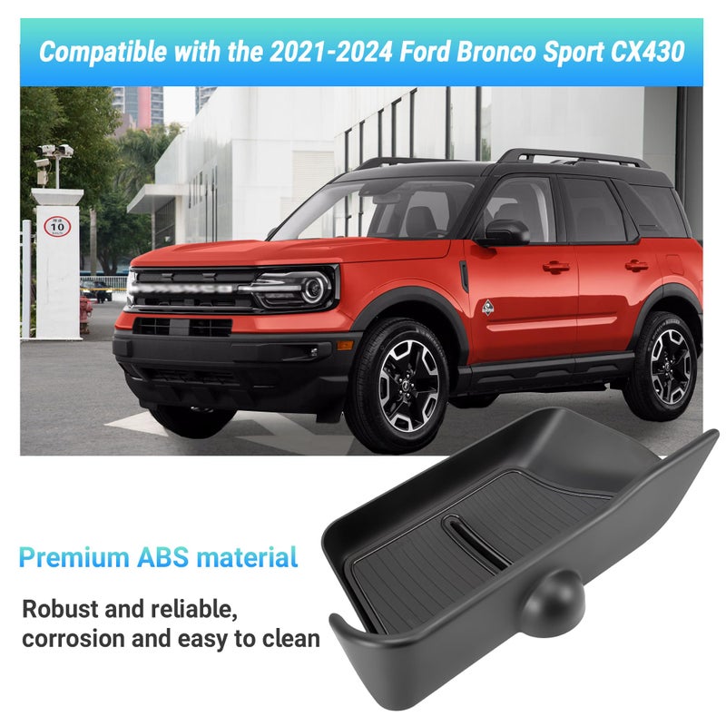 Sinminou Center Console Organizer Compatible with 2021-2024 Ford Bronco Sport CX430 Interior Accessories, Console Insert Drawer Storage Box; Not Fit for Ford Bronco - Image 2