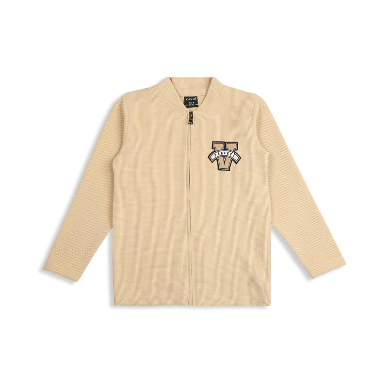 CAVIO Boys Cotton Blend Full Sleeves Zipper Jacket and T-Shirt - Image 5