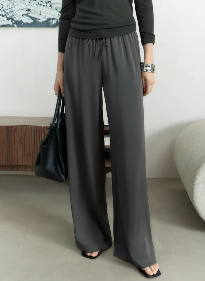 Lichi Smooth jersey loose-fitting trousers