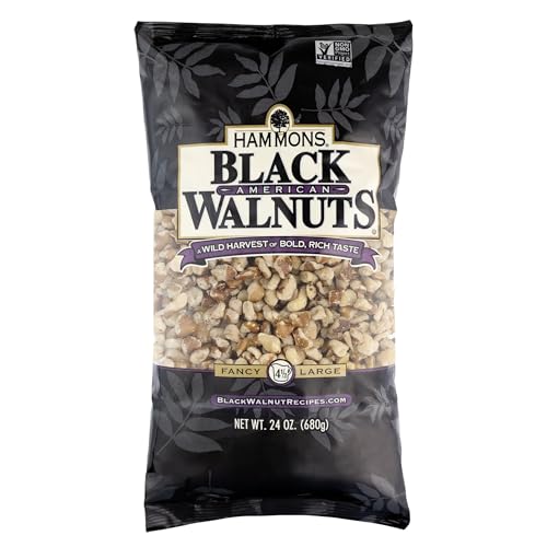 Hammons Fancy Large Black Walnuts Wild Harvested  NonGMO  GlutenFree  High Protein  Keto Snack  Nuts for Cooking and Baking  24oz - Image 1