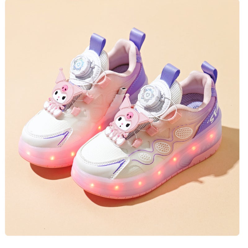 High-speed electric skate shoes with flashing lights and cool dual wheels - Image 1