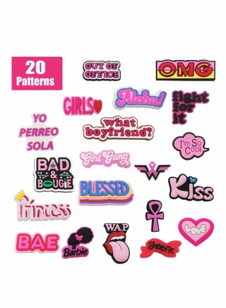 Crocs Shoe Decoration Charms 20 Pcs Pink Girls Women Charm for Crocs Hole Hole Shoe Buckle Party Favors ​Mini Charm Bracelet Wristband forWomen Girls Kid - pzsku/Z4D7A504959F773A72D47Z/45/_/1717030046/79a7eaaf-3642-465f-8440-5cae28ec8cd3