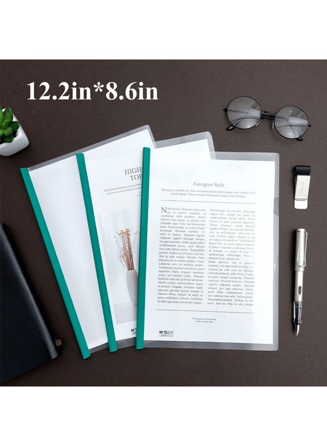 M&G 10 Pack Report Covers With Sliding Bar 10Mm Clear Report Covers For A4 And Letter Size Paper 85 Sheet Capacity Presentation File Folder Document Binder For School Office (Colored Sliding Bar) - Image 5