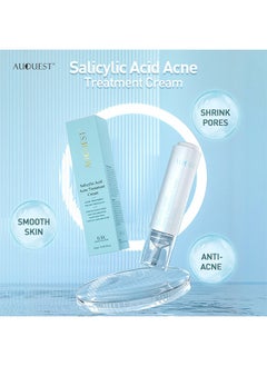 AuQuest Salicylic Acid Acne Treatment Cream - Whitening Facial Treatment Hyaluronic Acid Black Dots Remove Skin Care Beauty Health 15ml  - Image 2