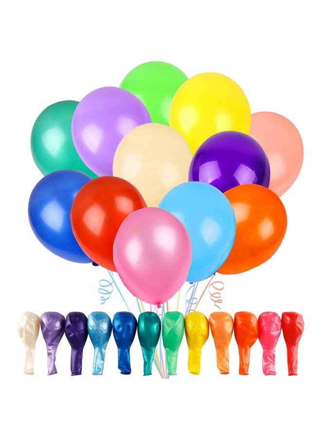 RUBFAC 120 Balloons Assorted Color 12 Inches Rainbow Latex Balloons, 12 Bright Color Party Balloons for Birthday Baby Shower Wedding Party Supplies Arch Garland - Image 1