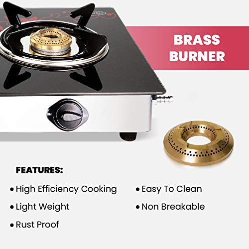 GREENCHEF Crystal Plus 2 Burner Glass Gas Stove (Black , Red), Manual - Image 5