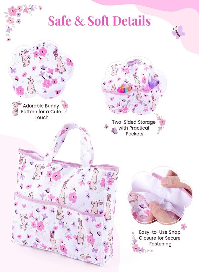 BABESIDE Baby Doll Accessories - 12 Pcs Baby Doll Diaper Bag Playset with Changing Mat & Magic Bottles, Role Play Gift for Girls 3+, Fits Dolls up to 20 Inch (Doll Not Included) - Image 3
