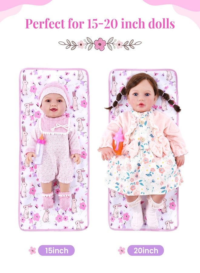 BABESIDE Baby Doll Accessories - 12 Pcs Baby Doll Diaper Bag Playset with Changing Mat & Magic Bottles, Role Play Gift for Girls 3+, Fits Dolls up to 20 Inch (Doll Not Included) - Image 4