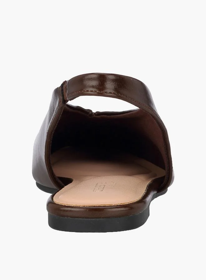 Celeste BROWN Women Pointed Toe Slingback Mules for Women | Best Price UAE