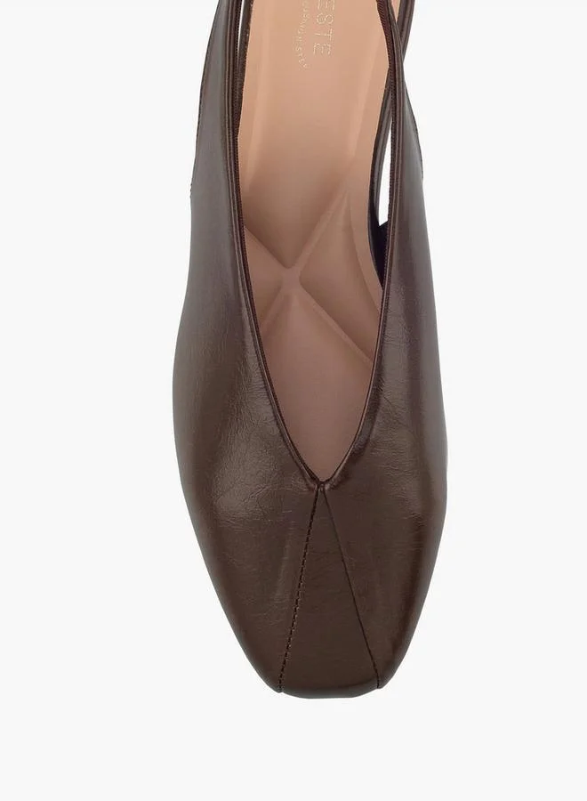 Celeste BROWN Women Pointed Toe Slingback Mules for Women | Best Price UAE