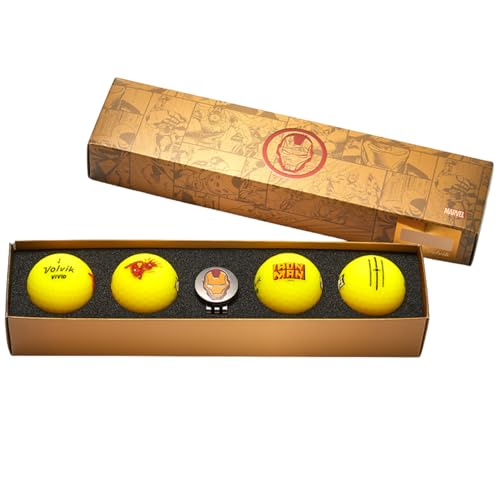 Volvik Vivid Golf Love Gift Set (4 x Balls, 1 x Ball Marker, 2 x tees), Red/White - Image 5